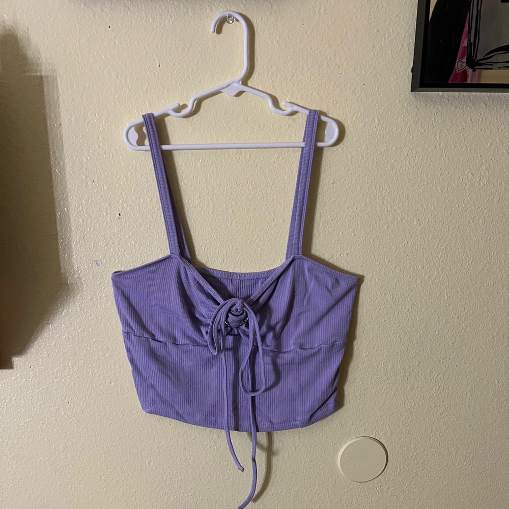 SHEIN Dopamine Dressing Cut Out Heart Ring Detail Tie Back Cami Top